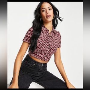 Jersey Retro Crop Suit Jacket